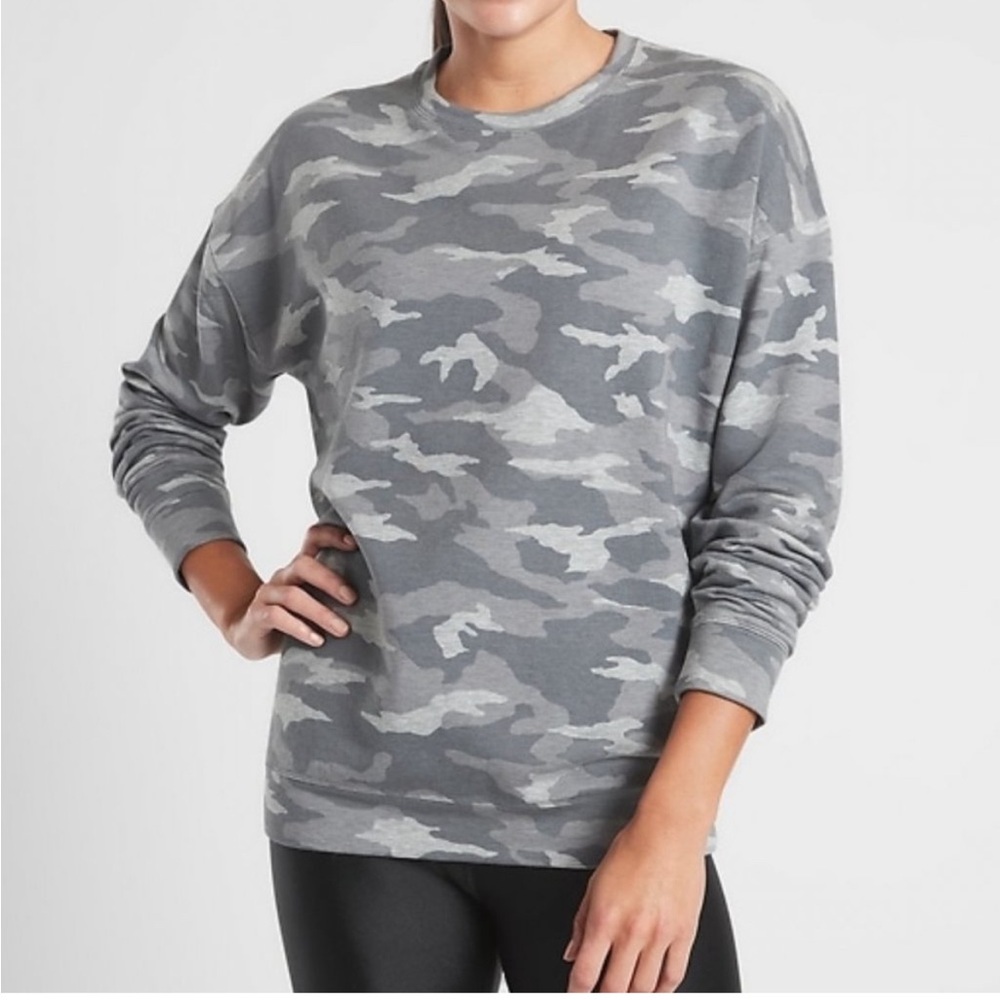 Athleta Balance Pullover (Gray Camo)